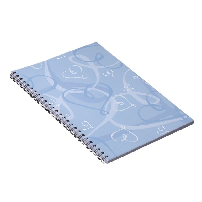 Carnet Motif de coeur bleu (Côté Droit)