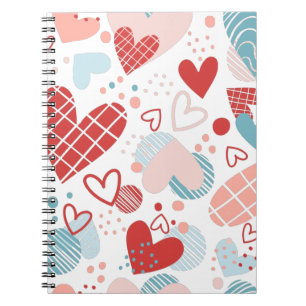 Carnet motif de coeurs Abstraits