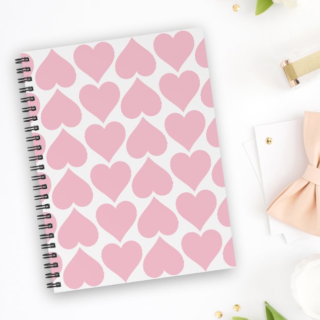 Carnet Motif de cœurs roses, romantique, amour (Créateur téléchargé)