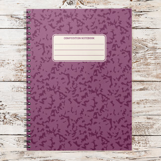 Carnet Motif de composition classique marbré vintage