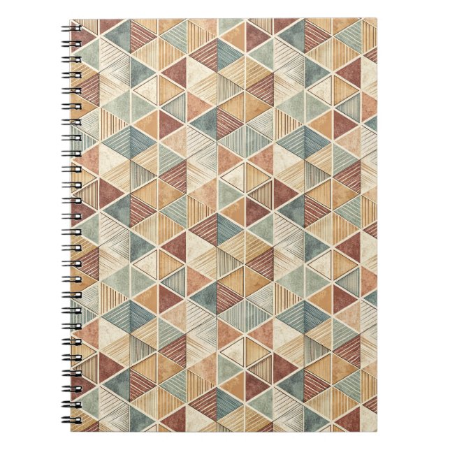 Carnet Motif de conception de triangle géométrique abstra (Devant)