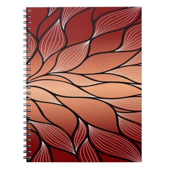 Carnet Motif de congé de bronze de cuivre rustique (Devant)