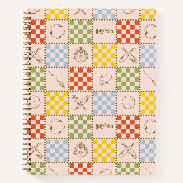 CARNET MOTIF DE CONTRÔLE D'ÉQUIPE QUIDDITCH™ HOGWARTS™ (Devant)