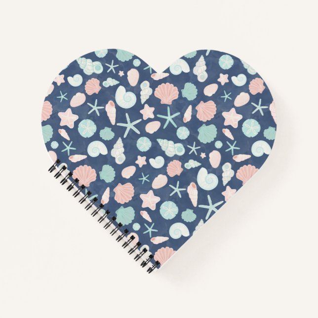 Carnet motif de coquillages (Devant)