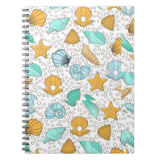 Carnet motif de coquille
