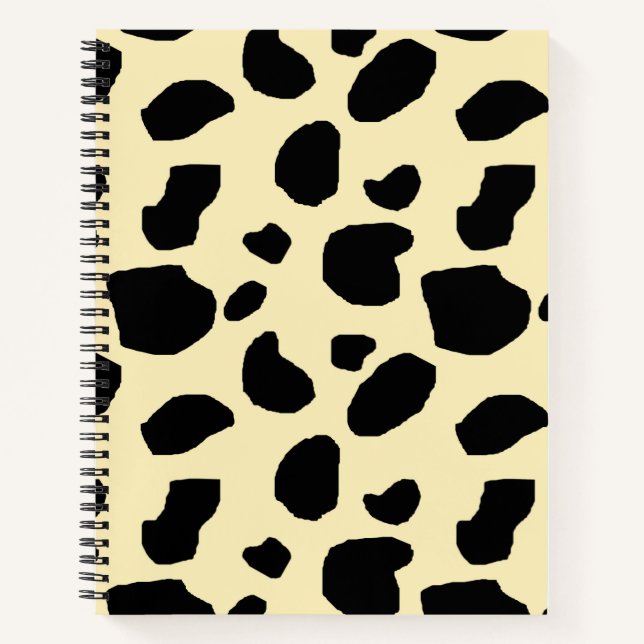Carnet Motif de couleur de peau de vache animale  (Devant)