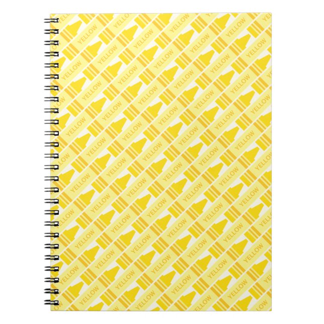 Carnet Motif de crayon jaune amusant (Devant)