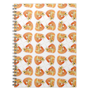Carnet motif de crevettes Abstrait