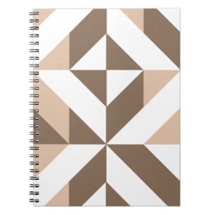 Carnet Motif de cube géométrique Déco de maquette Brown