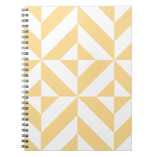 Carnet Motif de cube géométrique Pale Melon