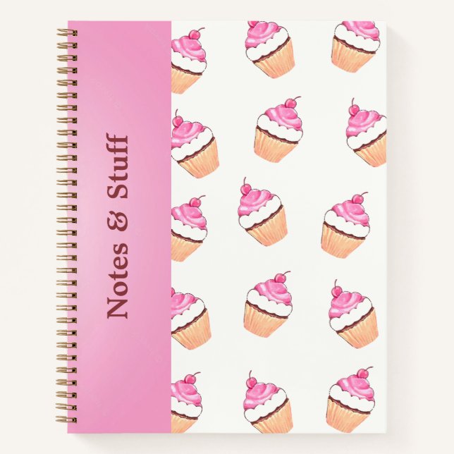 Carnet motif de cupcake (Devant)