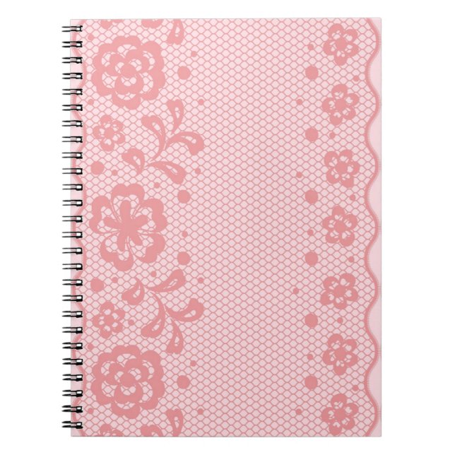Carnet Motif de dentelle, cru 3 de fleur (Devant)