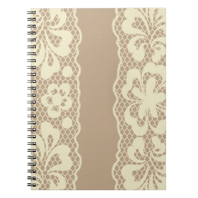 Carnet Motif de dentelle, cru 7 de fleur (Devant)