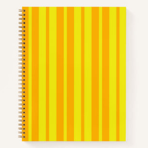 Carnet Motif de design à rayures stylées jaunes