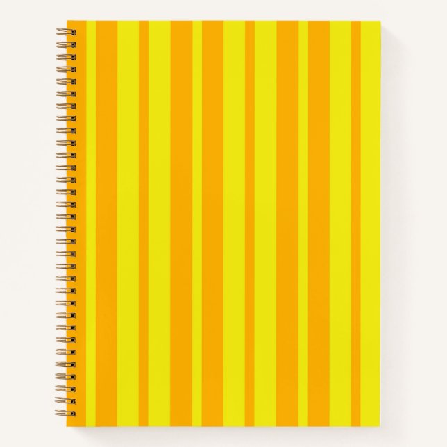 Carnet Motif de design à rayures stylées jaunes  (Devant)