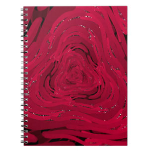 Carnet Motif de dessin à la main en dégradé rouge avec g