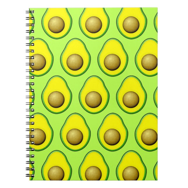 Carnet Motif de dessin Avocado de style vintage (Devant)