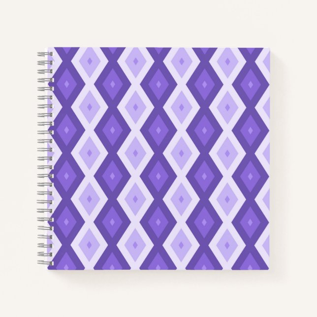 Carnet Motif de diamant violet (Devant)