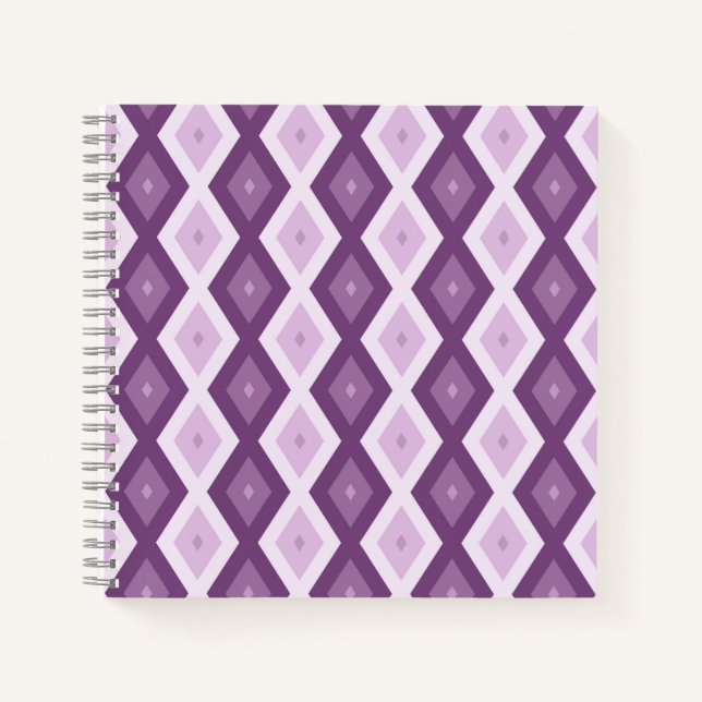 Carnet Motif de diamant violet (Devant)