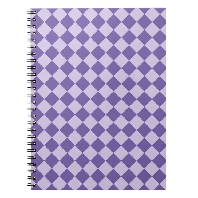 Carnet Motif de diamants de Checker Violet (Devant)