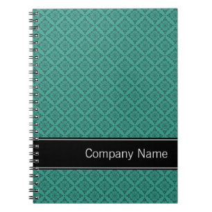 Carnet Motif de diamants turquoises personnalisé
