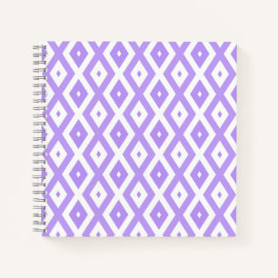 Carnet Motif de diamants violet et blanc