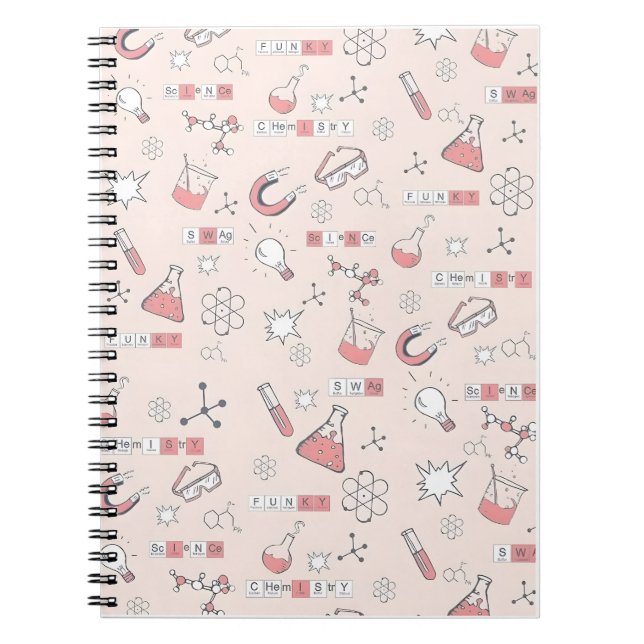 Carnet Motif de doodle de science lunaire (Devant)