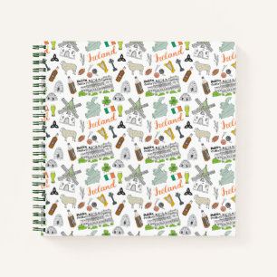 Carnet Motif de Doodle Irlande