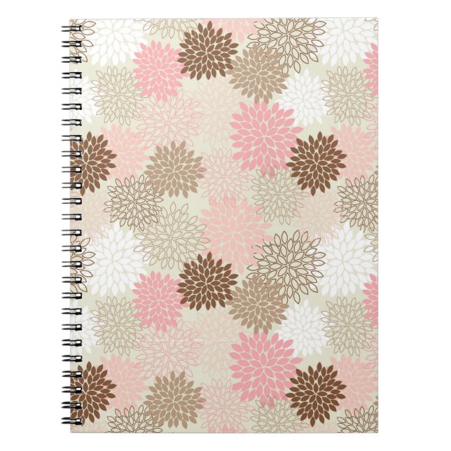 Carnet Motif De FEMME Rose Et Brown (Devant)