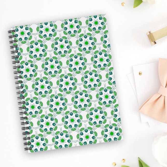 Carnet Motif de feuille, motif de feuilles, feuilles vert (Créateur téléchargé)