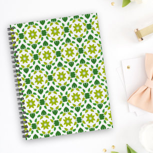 Carnet Motif de feuille, motif de feuilles, feuilles vert