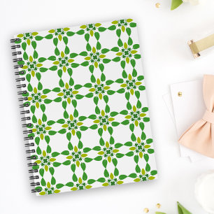 Carnet Motif de feuille, motif de feuilles, feuilles vert