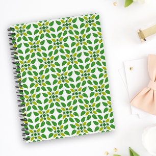 Carnet Motif de feuille, motif de feuilles, feuilles vert