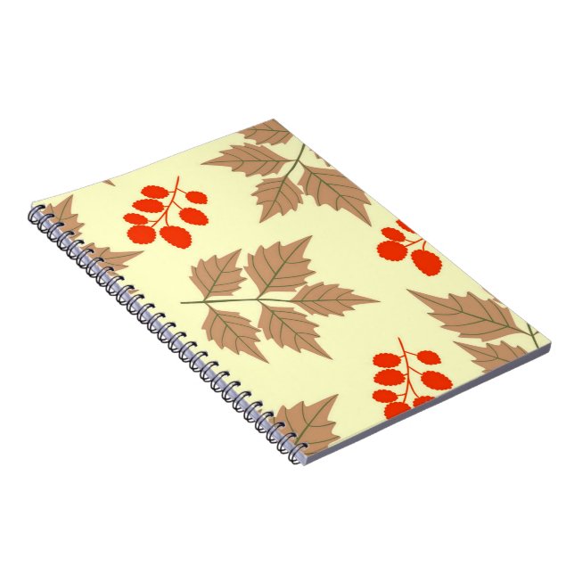 Carnet Motif de feuilles d'automne colorées (Côté Droit)