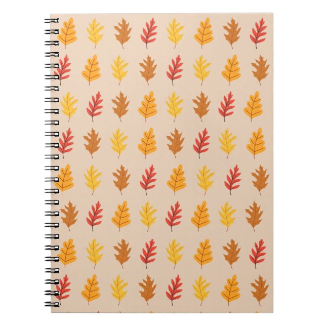 Carnet Motif de feuilles de chêne (Devant)