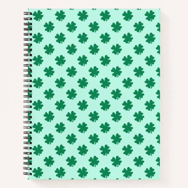 Carnet Motif de feuilles de trèfle de la Saint-Patrick-54 (Devant)