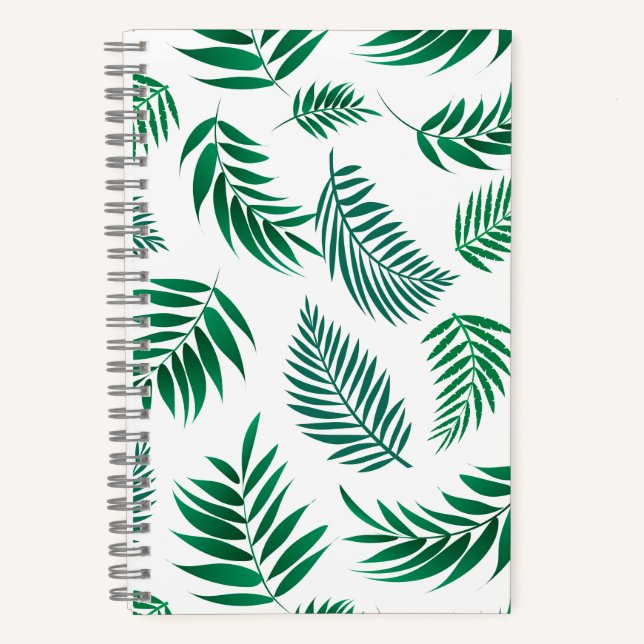 Carnet Motif de feuilles tropicales (Recto)