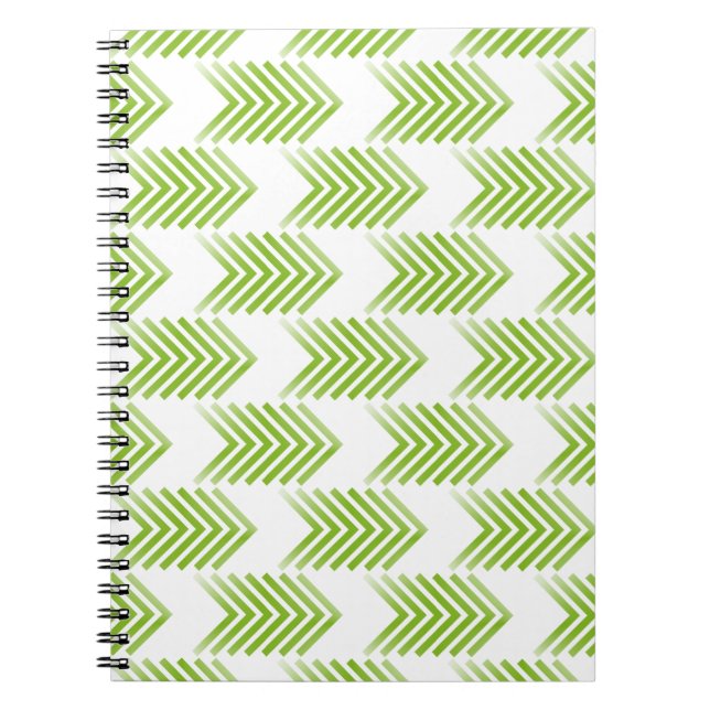 Carnet Motif de flèche Tribal verte (Devant)