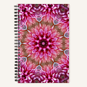 Carnet Motif de fleur rose mandala géométrique-67545
