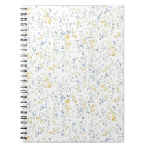 Motif de fleur sauvage bleue jaune