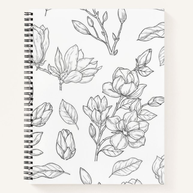 Carnet Motif de fleurs (Devant)