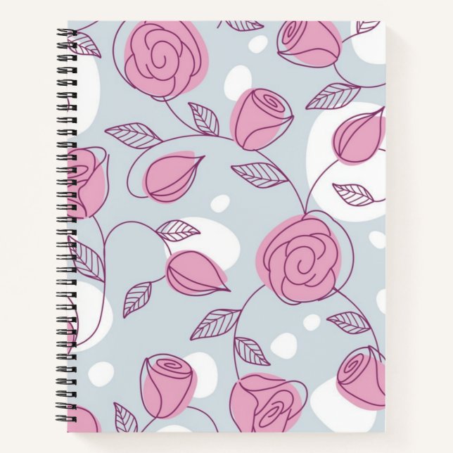 Carnet Motif de fleurs (Devant)