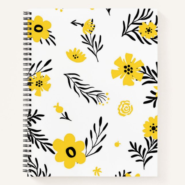Carnet Motif de fleurs (Devant)
