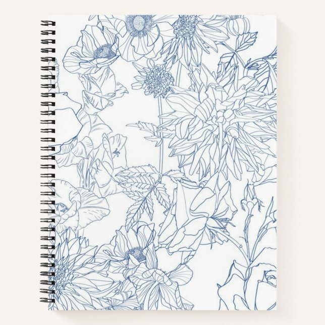 Carnet Motif de fleurs (Devant)