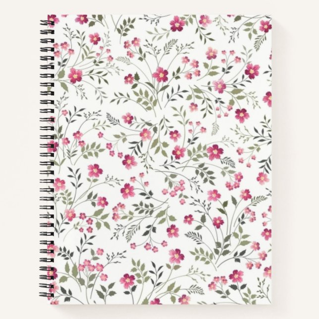 Carnet Motif de fleurs (Devant)