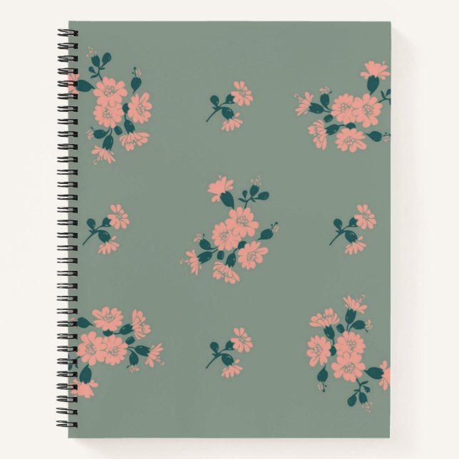 Carnet Motif de fleurs (Devant)