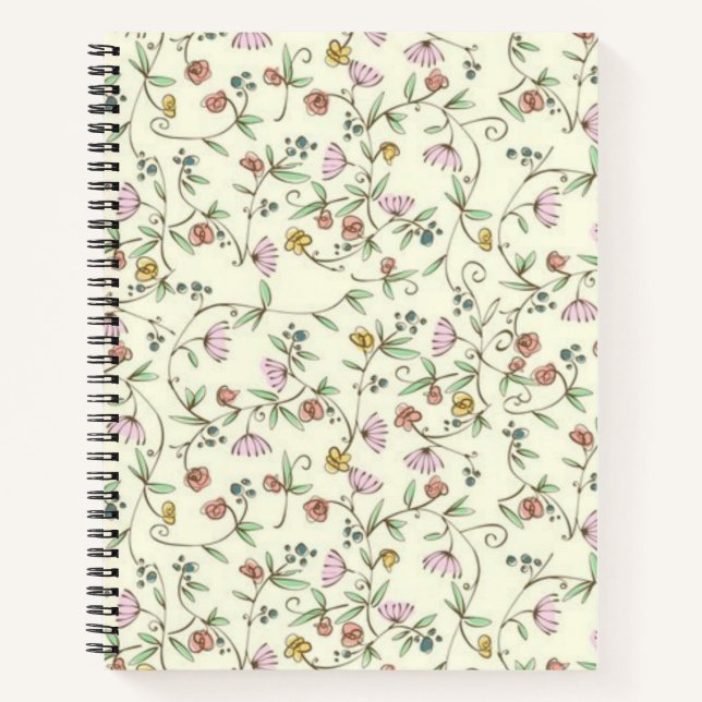 Carnet Motif de fleurs (Devant)