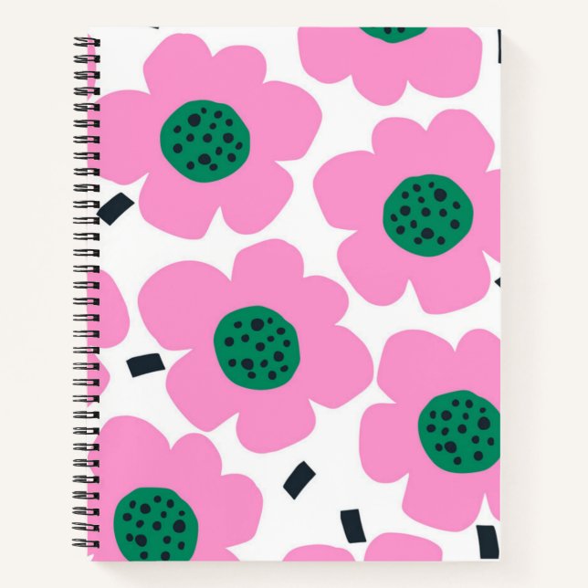 Carnet Motif de fleurs (Devant)