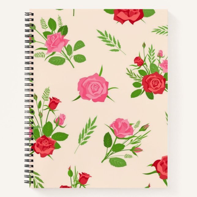Carnet Motif de fleurs (Devant)