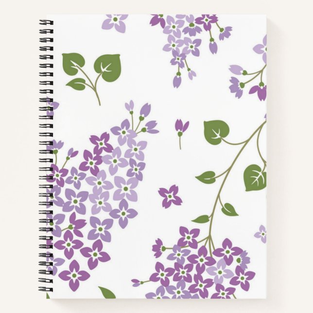Carnet Motif de fleurs (Devant)